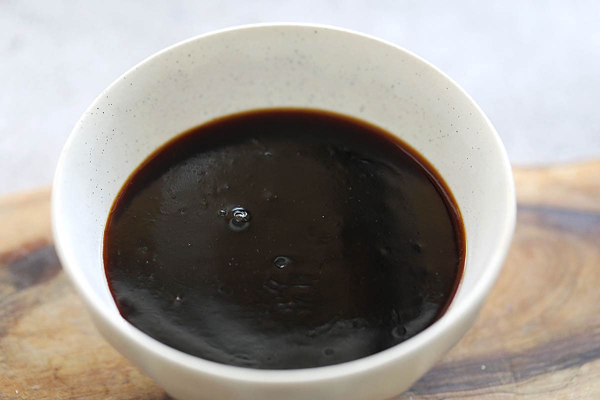 General Tso sauce in a bowl.