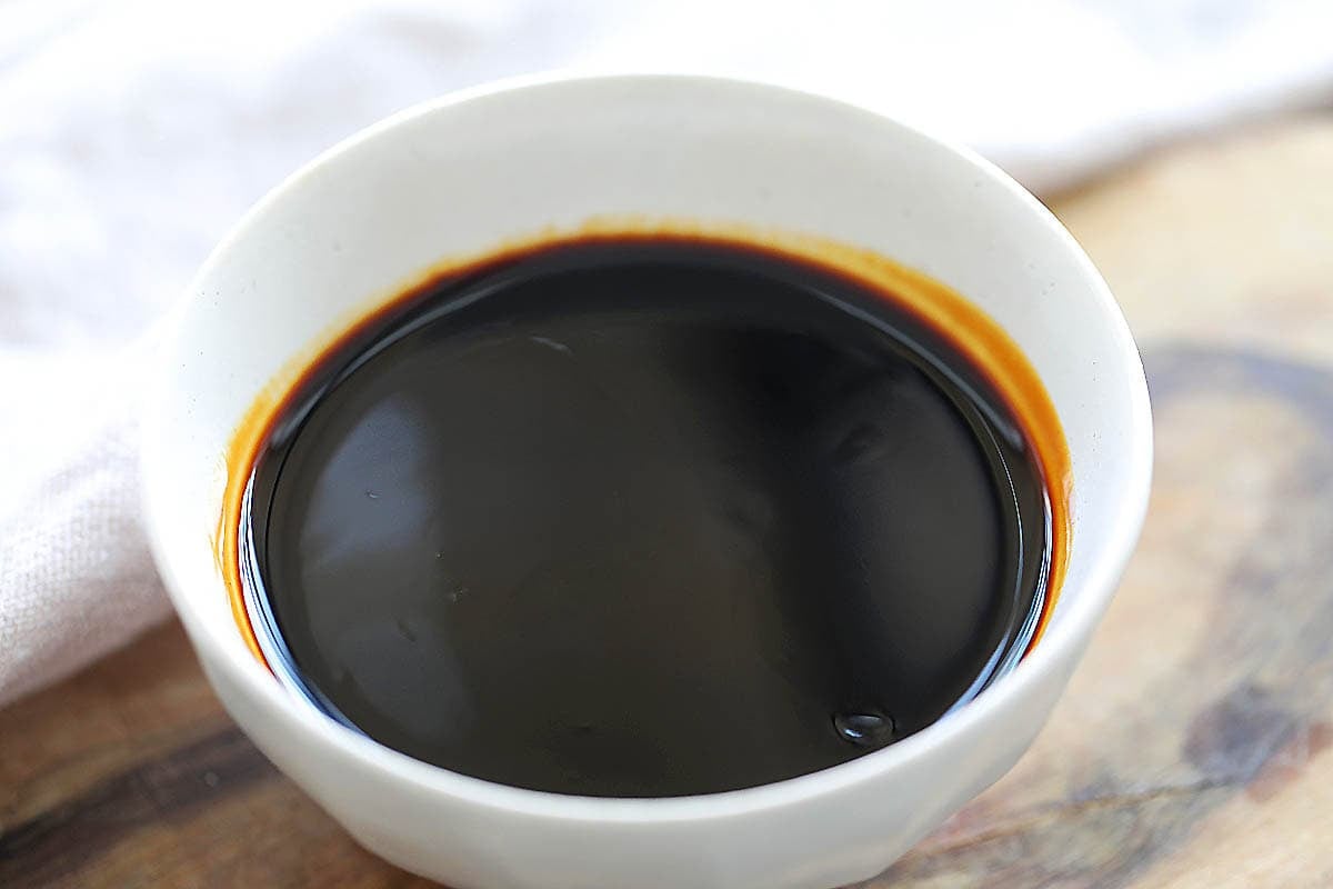 Better than Panda Express kung pao sauce in a bowl.