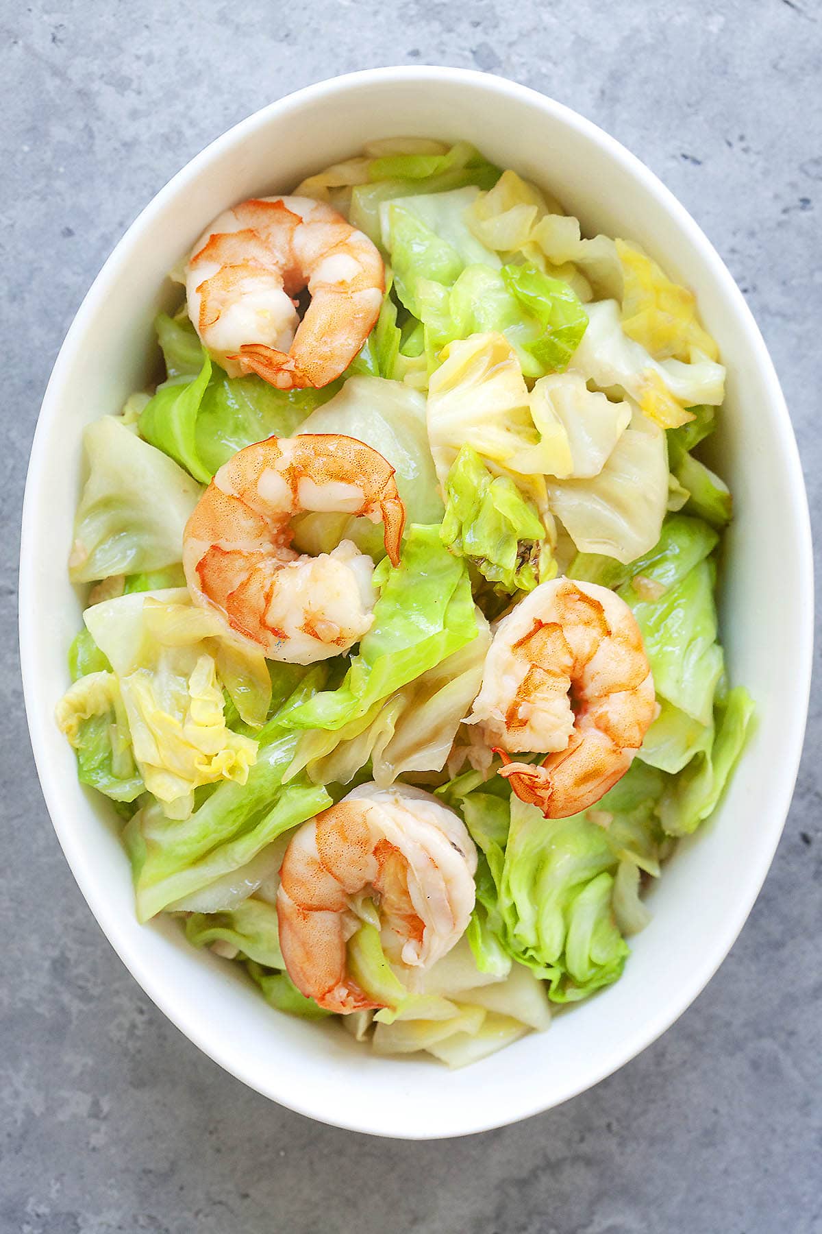 Chinese sauteed cabbage with oyster sauce.