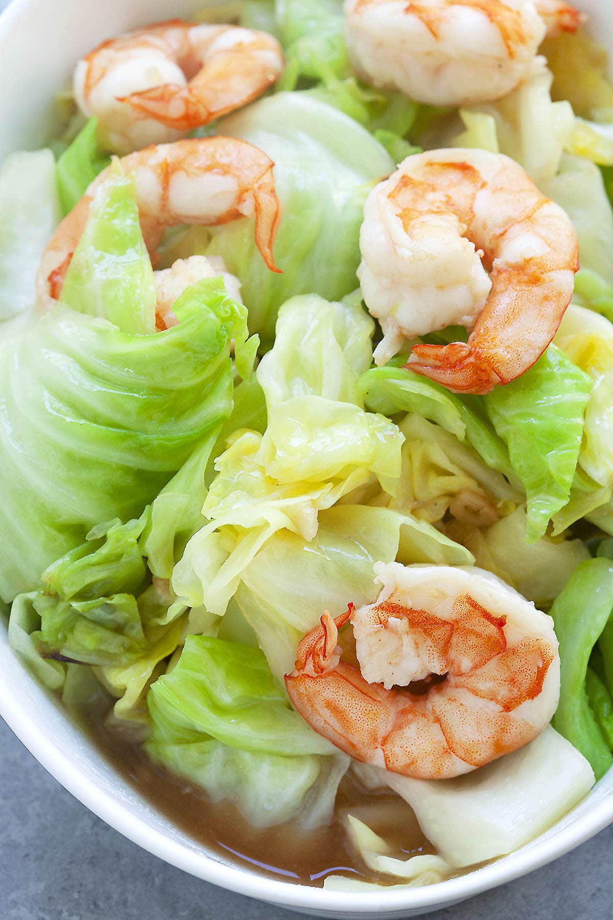 Healthy sauteed cabbage served as a side dish.