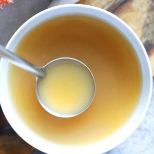 Homemade seafood stock recipe with shrimp shells and crabs.