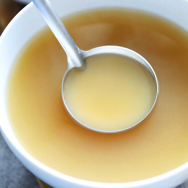Shrimp stock recipe with shrimp shells and heads.