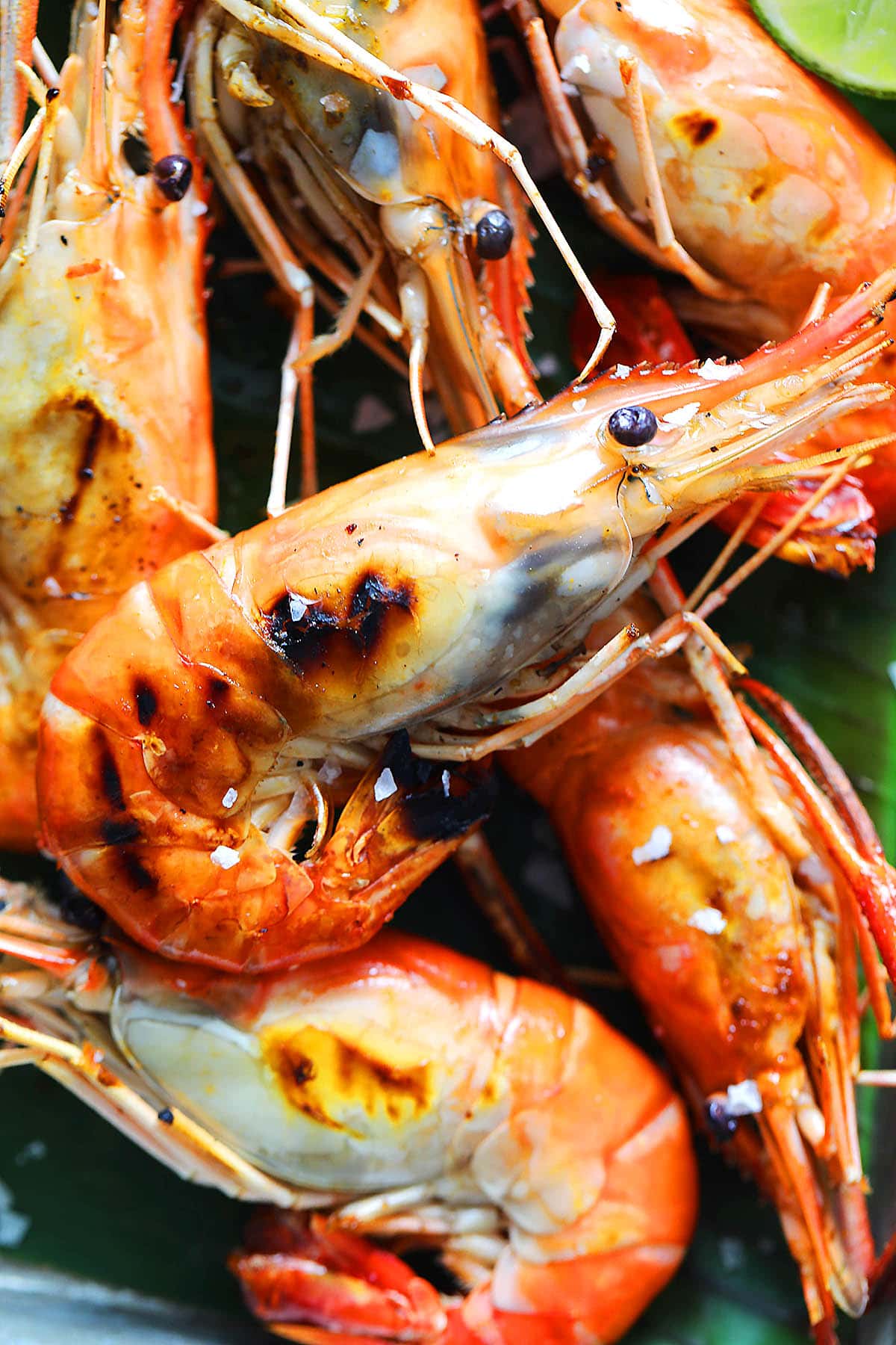 Thai grilled shrimp made with freshwater prawn.
