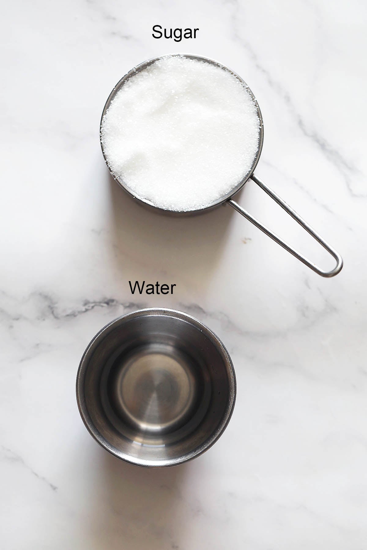 Ingredients for caramel.