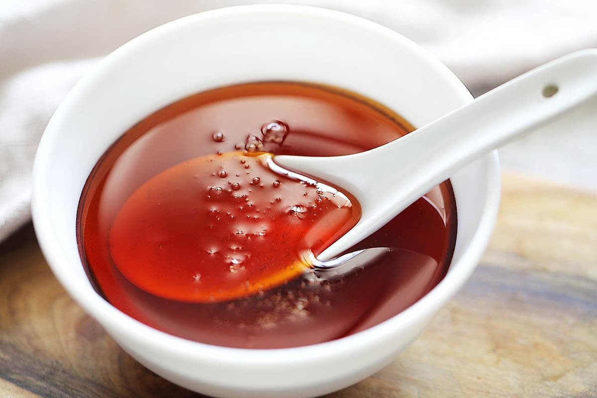 Homemade caramel in a bowl.
