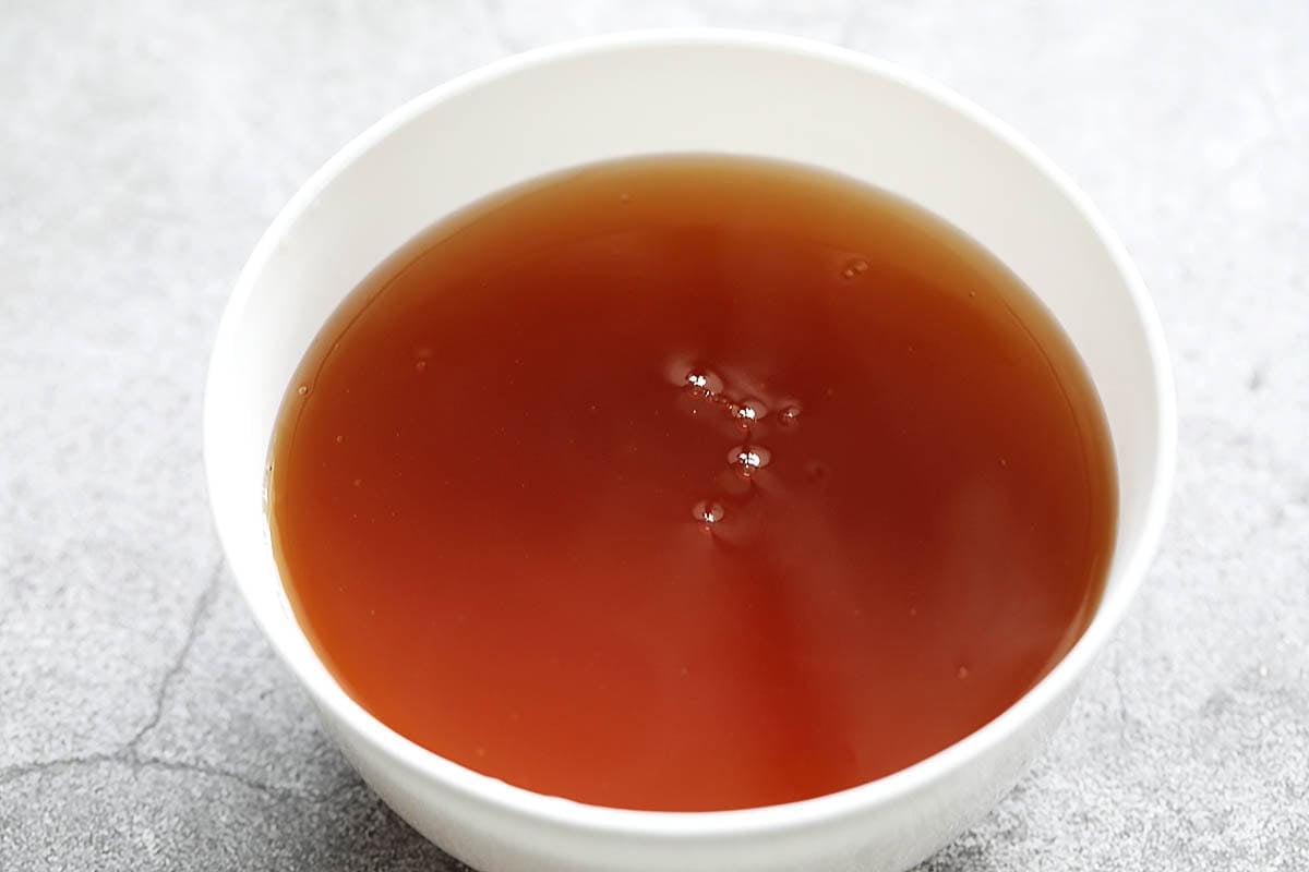 Easy homemade ankake sauce recipe in a bowl.