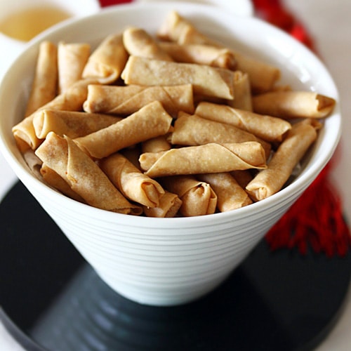 Mini Spring Rolls with Chicken Floss | Easy Recipes