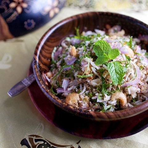 Nasi Ulam (Malaysian Mixed Herb Rice)