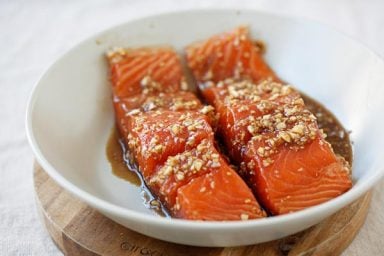 Ginger Garlic Baked Salmon (The Best Salmon Marinade) - Rasa Malaysia