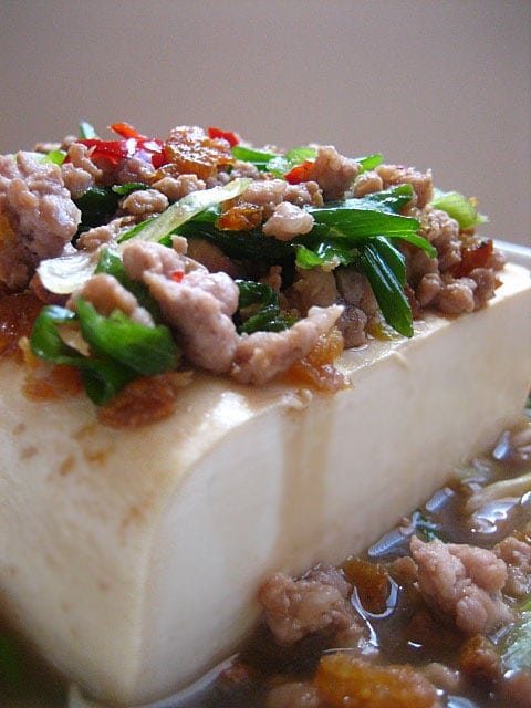 Steamed Tofu With Ground Pork Easy Delicious Recipes